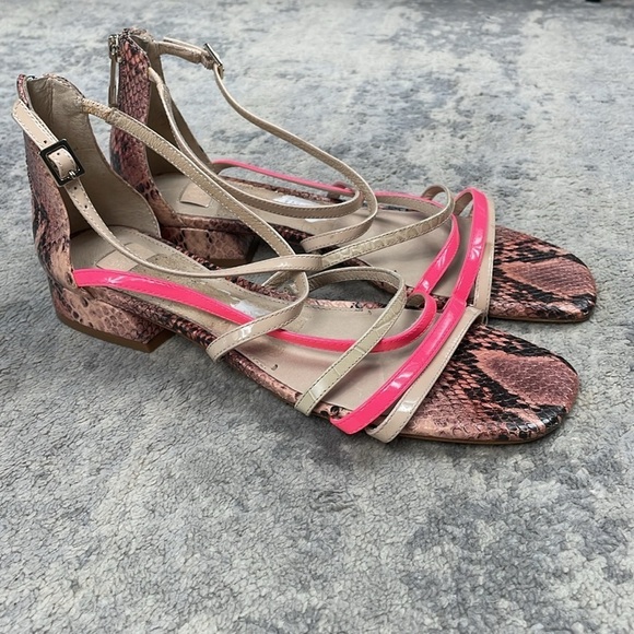LOUISE ET CIE Snakeskin Eleri Sandals Strappy Flats Boho Sz 9.5 - Picture 6 of 12